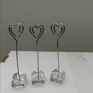Heart-Shaped Silver Photo Holders